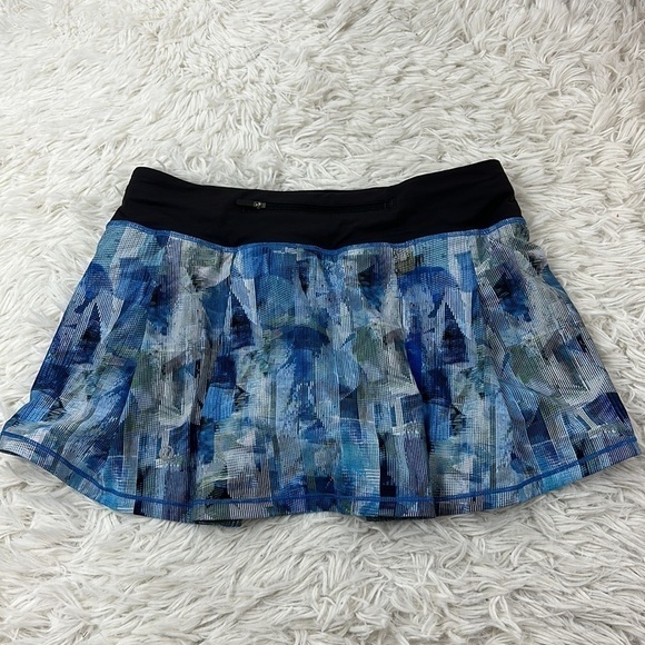 Lululemon Pace Rival Skirt (Regular) *No Panels Sun Dazed Multi Blue / Super Dar - Picture 5 of 6